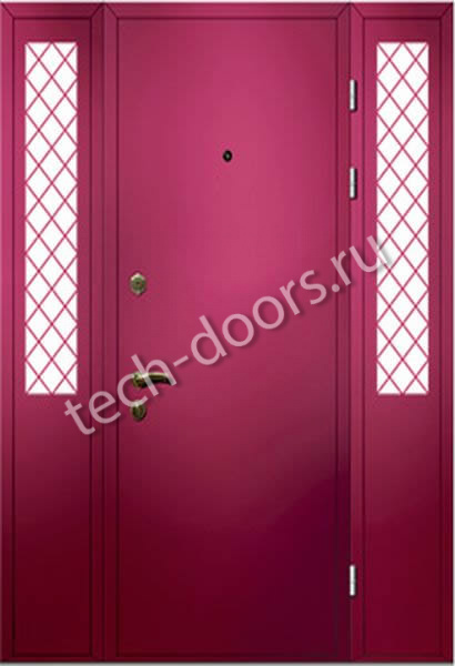 Дверь техническая однопольная 780x2050 с фрамугой